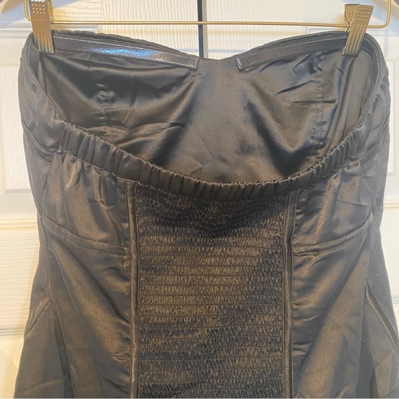 BUFFALO Mini Strapless Sexy Satin Black Mini Dress. Size Large - Picture 14 of 16